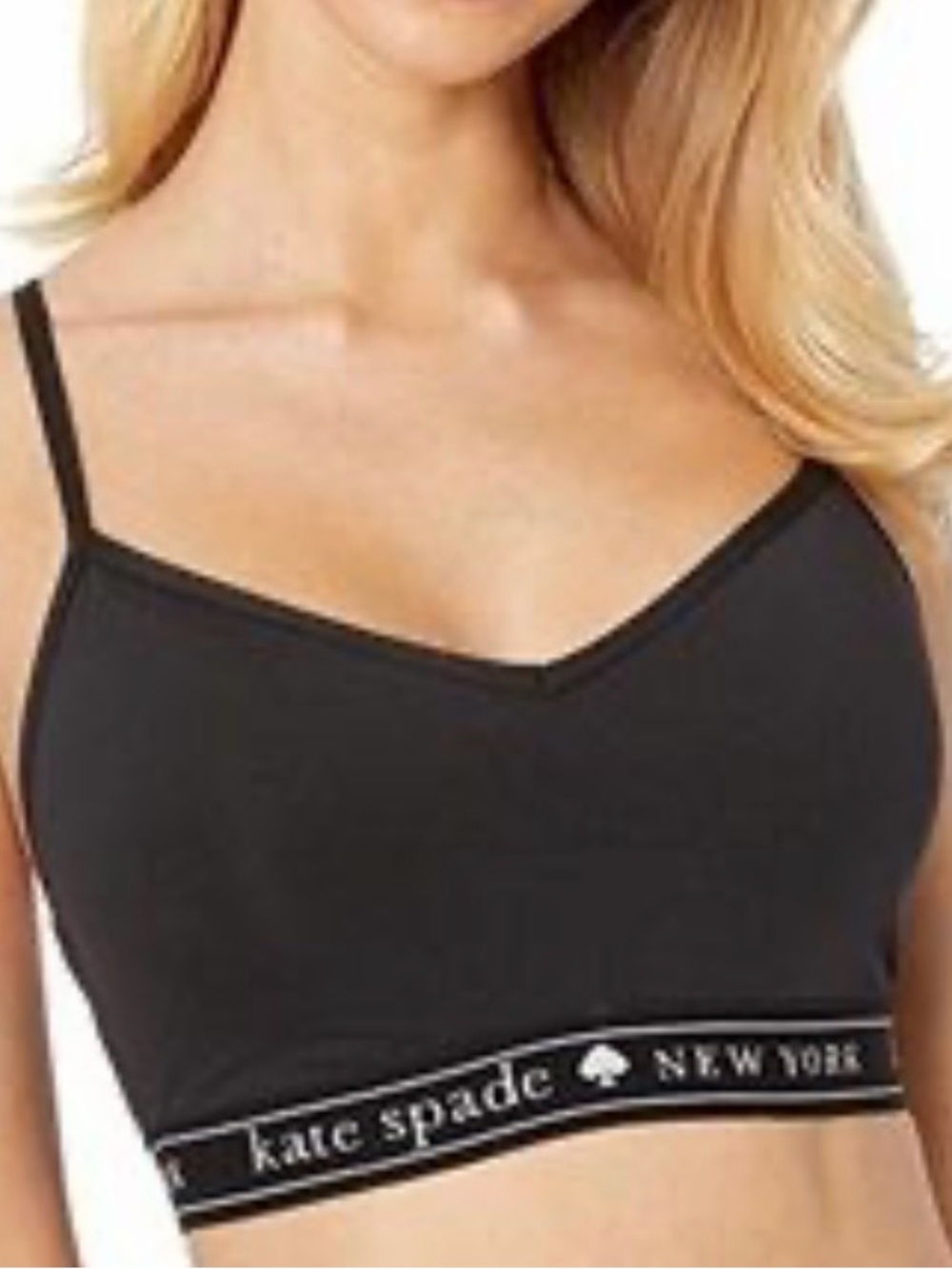 Kate Spade New York Key Pieces logo sports bra
